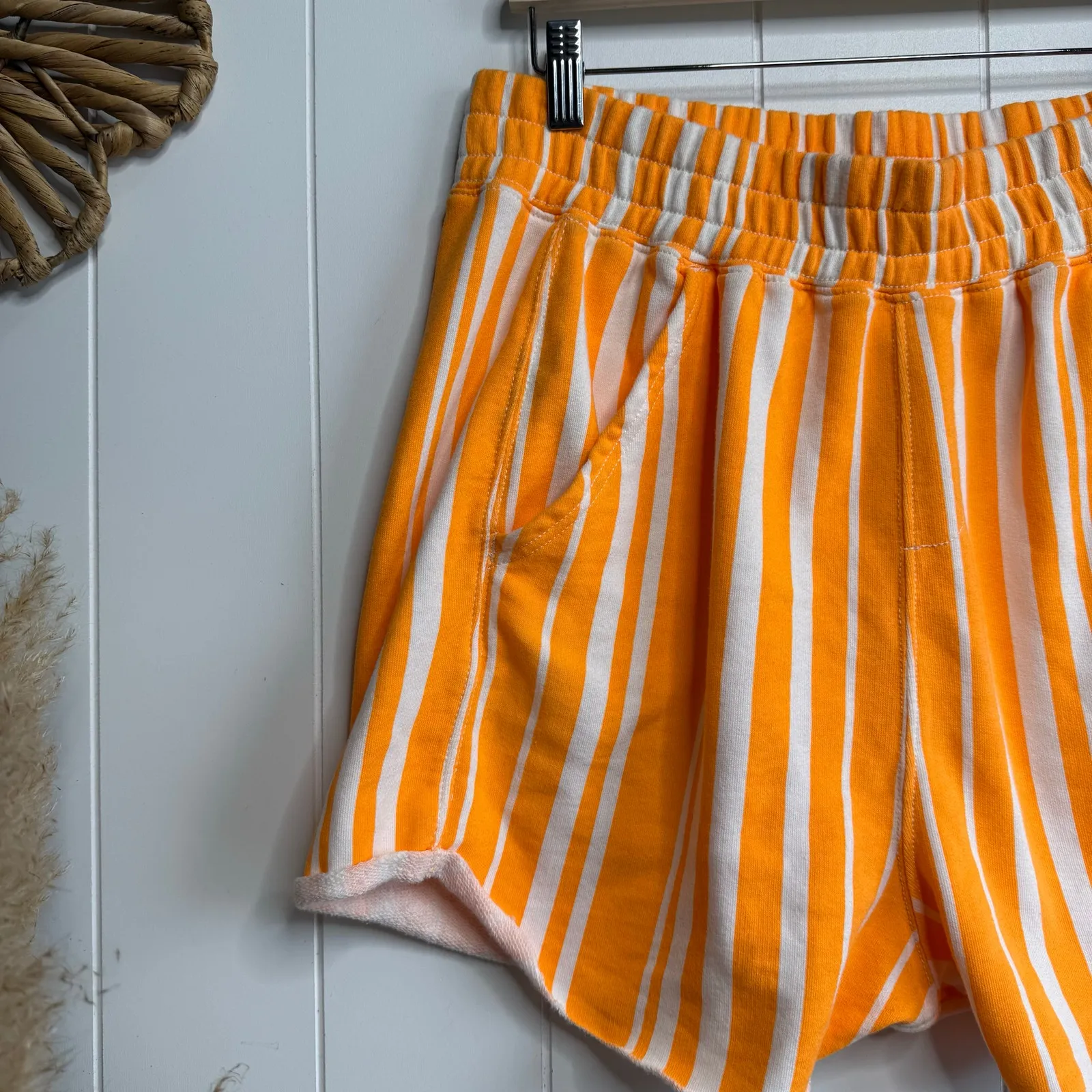 Free People shorts striped sweat jogger activewear Movement cotton blend Medium - Image 2