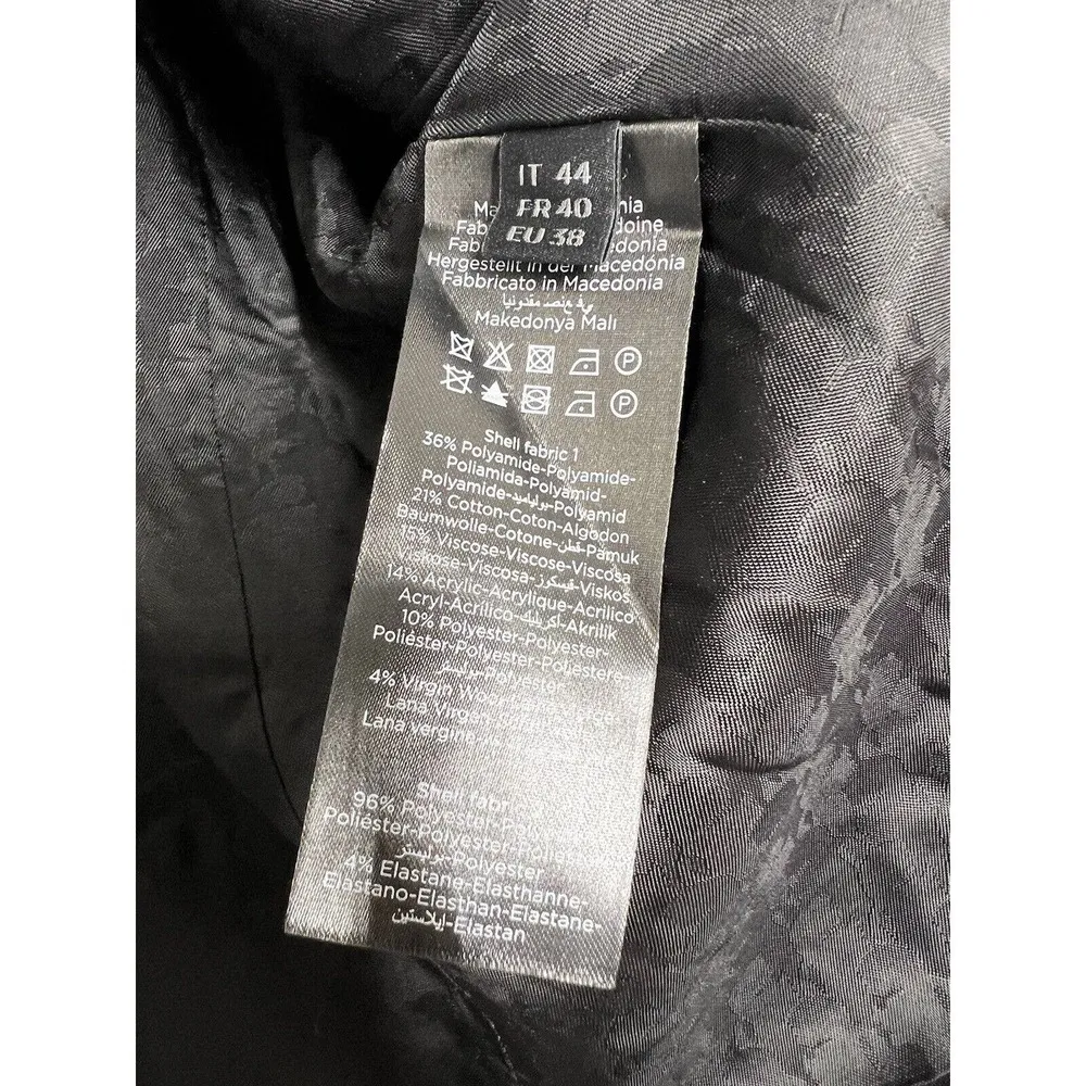 Karl Lagerfeld Womens Tweed Double Zip Moto Jacket Blazer IT 44 US Medium - Image 6