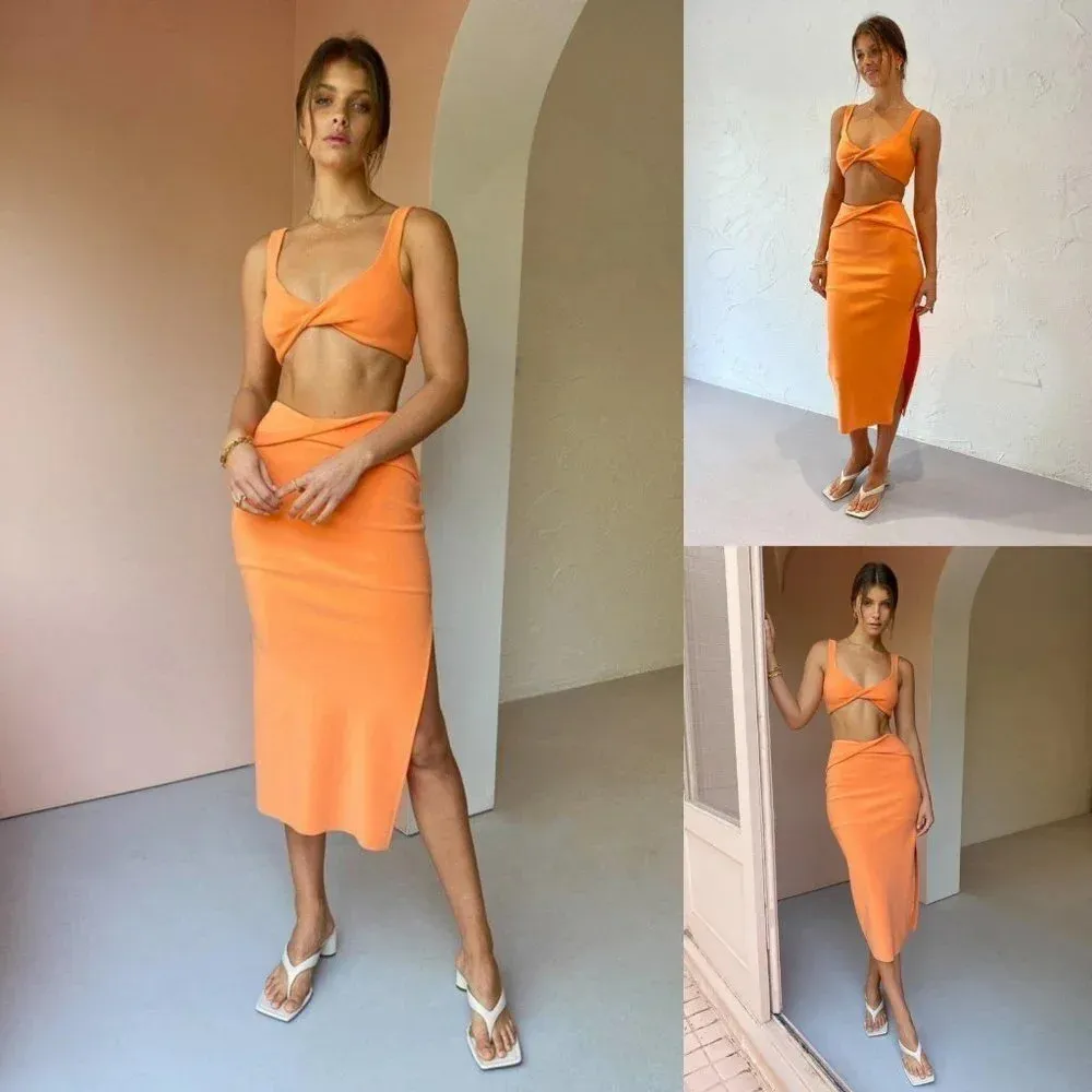 Free People BEC & BRIDGE Clover Crop Top in Flame Size 12 NWT $170 - Image 9