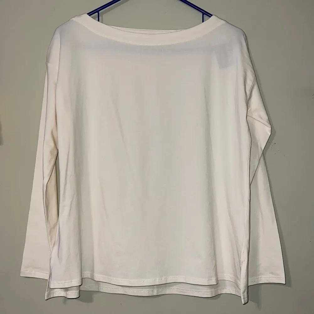 J. Jill XSP womens luxe supima boat neck tee long sleeve semi sheer casual Size undefined - Image 10