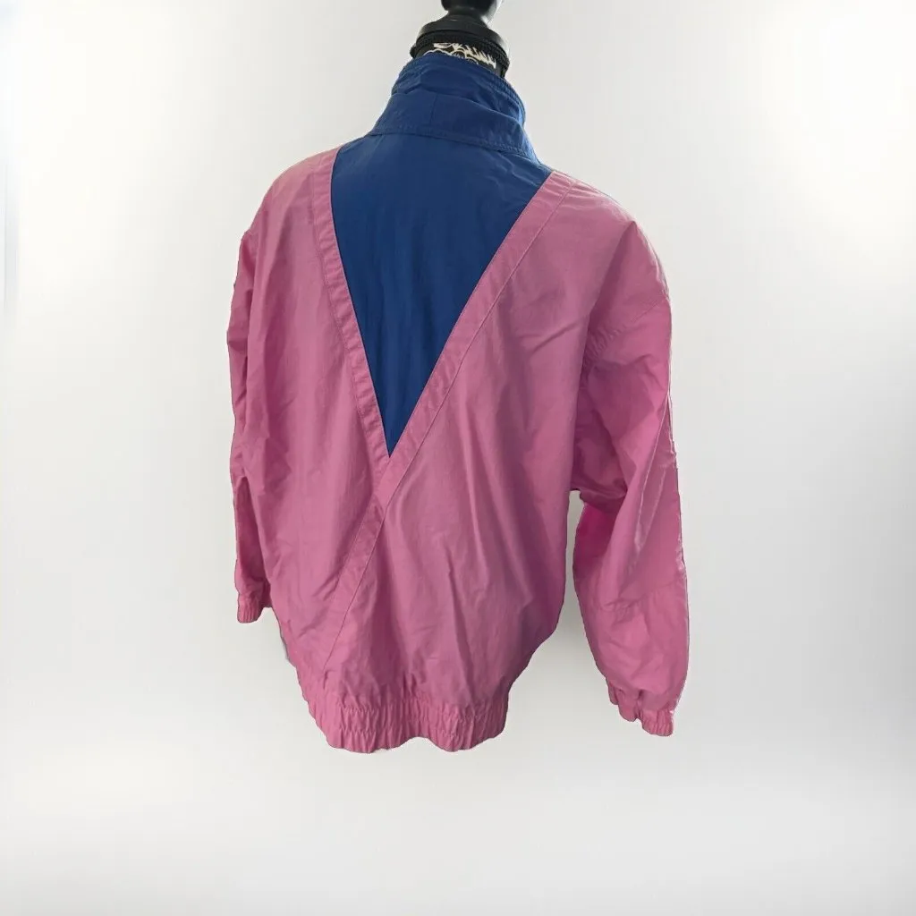Vintage 80’s London Fog Jacket Windbreaker Coat Adult‎ Size Large Purple Blue - Image 5