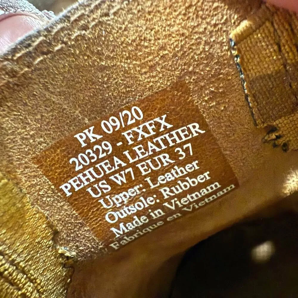 OluKai Pehuea Leather SlipOn Two Way Loafer Shoes Womens 7 Floc Fox Brown Slides - Image 10