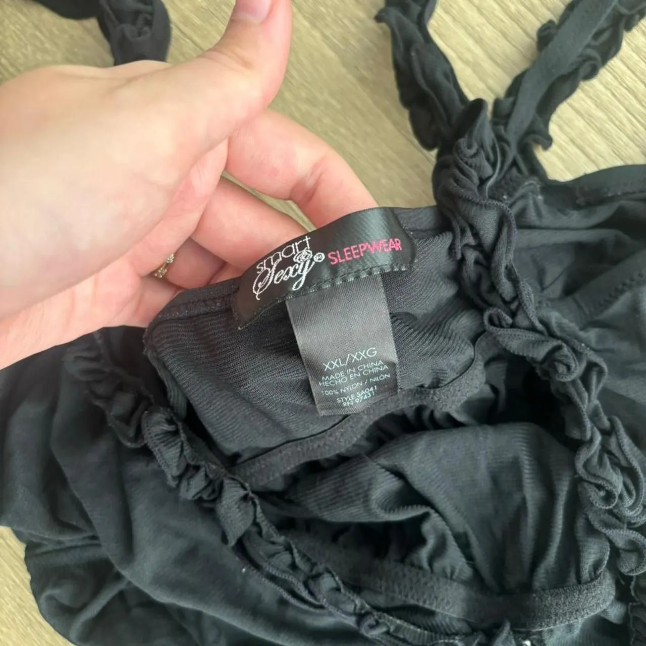 Smart and Sexy Black Lingerie Slip Dress XXL - Image 3