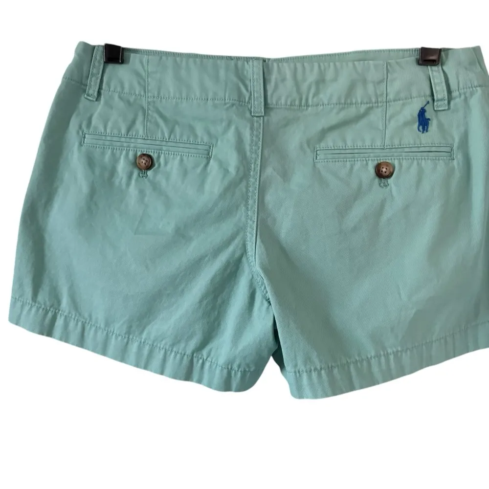 Polo Ralph Lauren Cotton Tiki Green Shorts, Sz 0 - Image 4