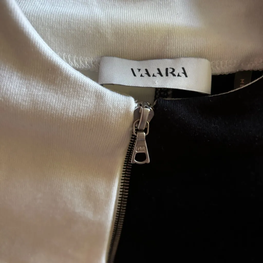 Vaara Luxury Athleisure Black, White, and Red Long Sleeve Half Zip Top Pullover Black Size M - Image 11