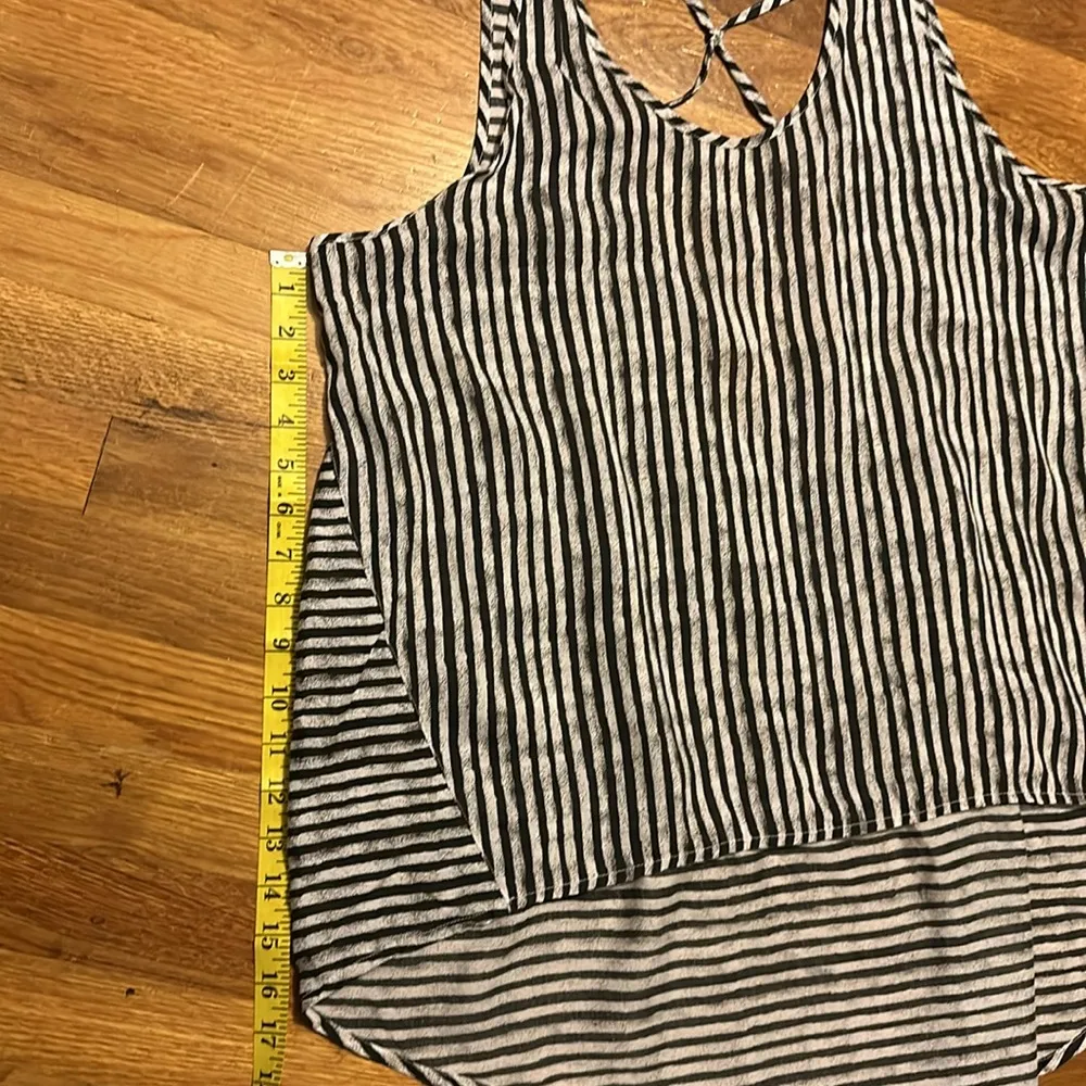 Sun & Shadow High low Backless Striped Tank top Shirt Tunic Top Womens XL - Image 6