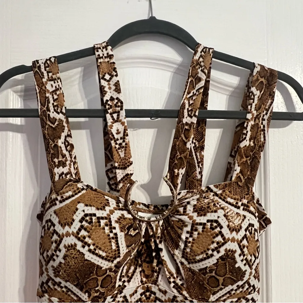 Bisou Bisou Brown and python Maxi Dress - Image 2