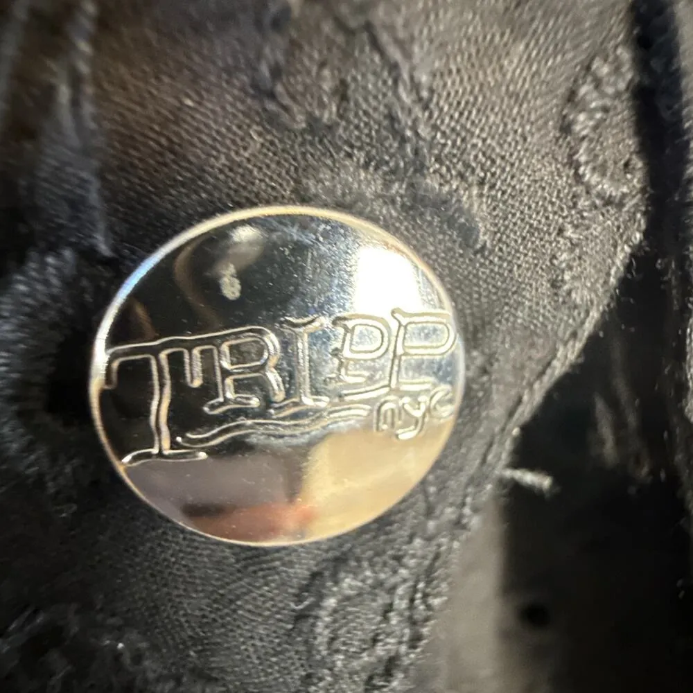 Tripp New York Womens Black Eyelet Lace Babydoll Dress Size XS Goth Whimsygoth - Image 6