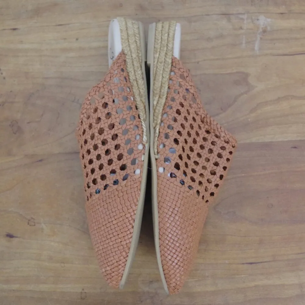 Gaimo Spanish Made Low Wedge Woven Mules Size EU 40 Brown - Image 5