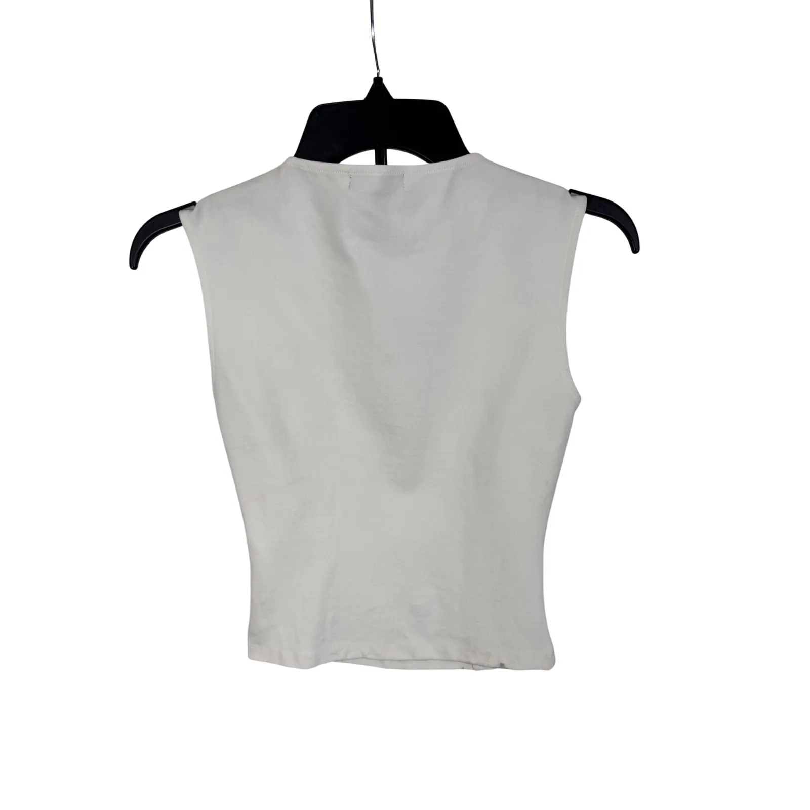 AQUA Bloomingdales White Bustier Tank Top Sleeveless Fitted XS‎ - Image 5