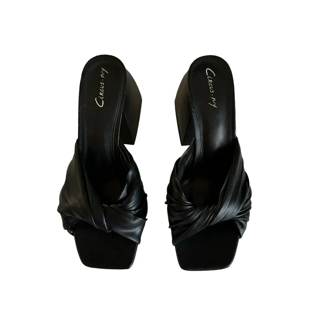 Circus by Sam Edelman Marianna Twisted Front
Block Heel Black Sandals Size 7 - Image 2