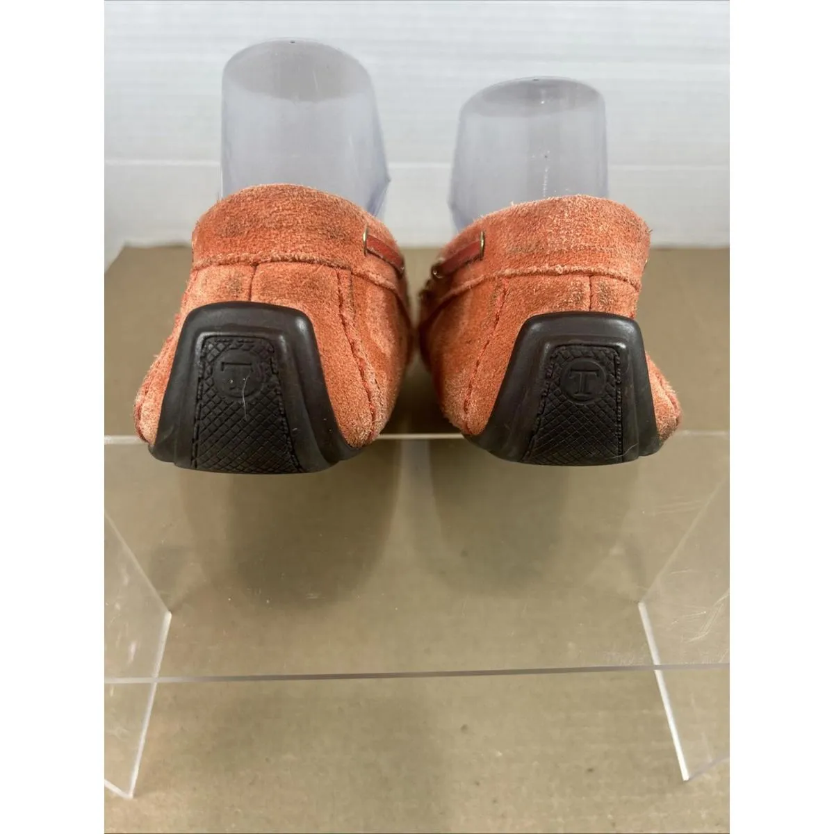 TALBOTS Shoes Women's Sz 10.5 Orange Suede Leather Loafers Tassel Slip On Flats - Image 5