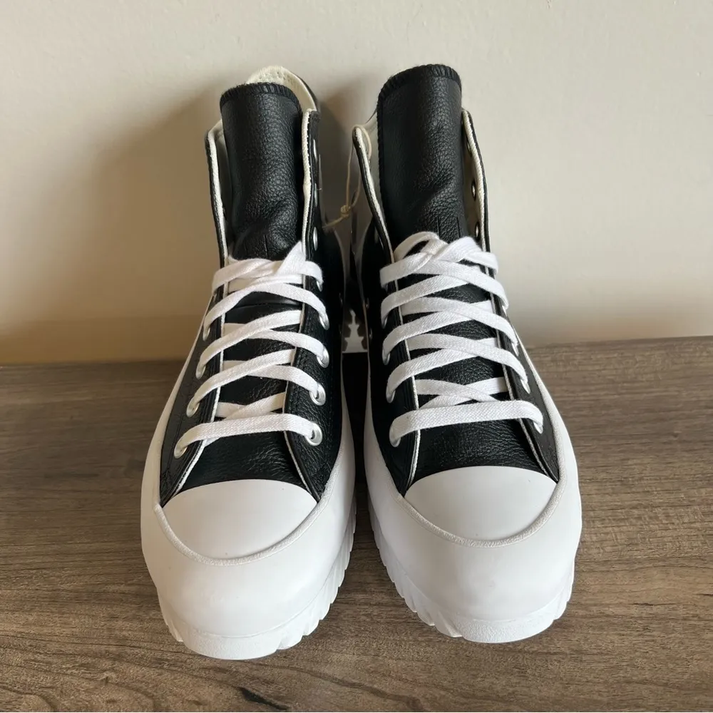 Converse Chuck Taylor All Star Lugged Hi Black Leather Shoe Size 8.5 or 10.5 - Image 2