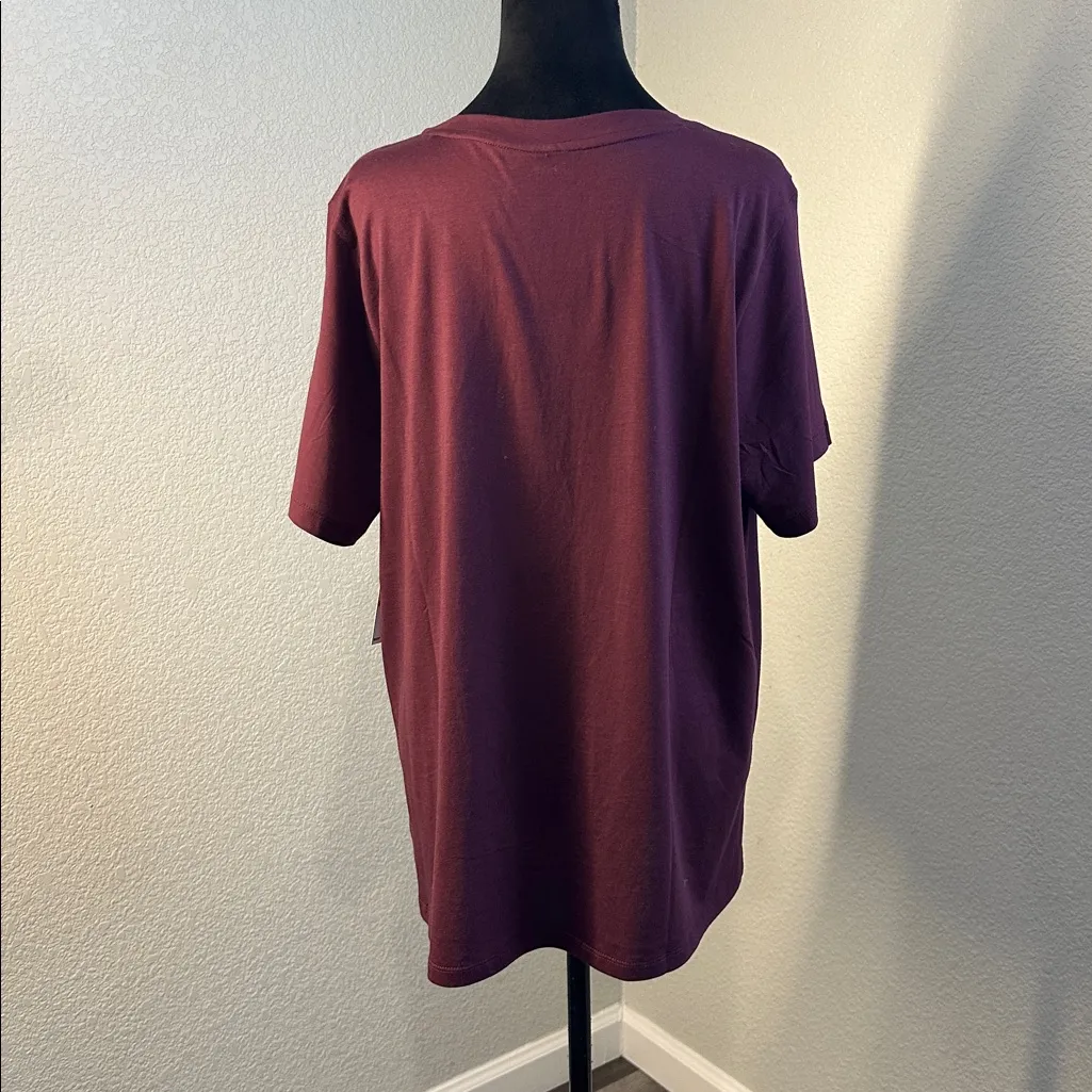 Michael Kors Burgundy Rhinestone Logo Top - Image 6