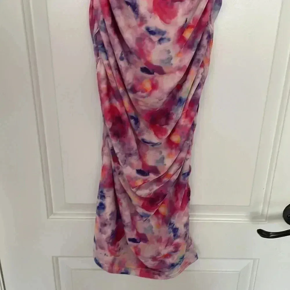 NWT BETSEY JOHNSON Sunset Floral Tie-Dye Mesh Dress Sz Small - Image 5