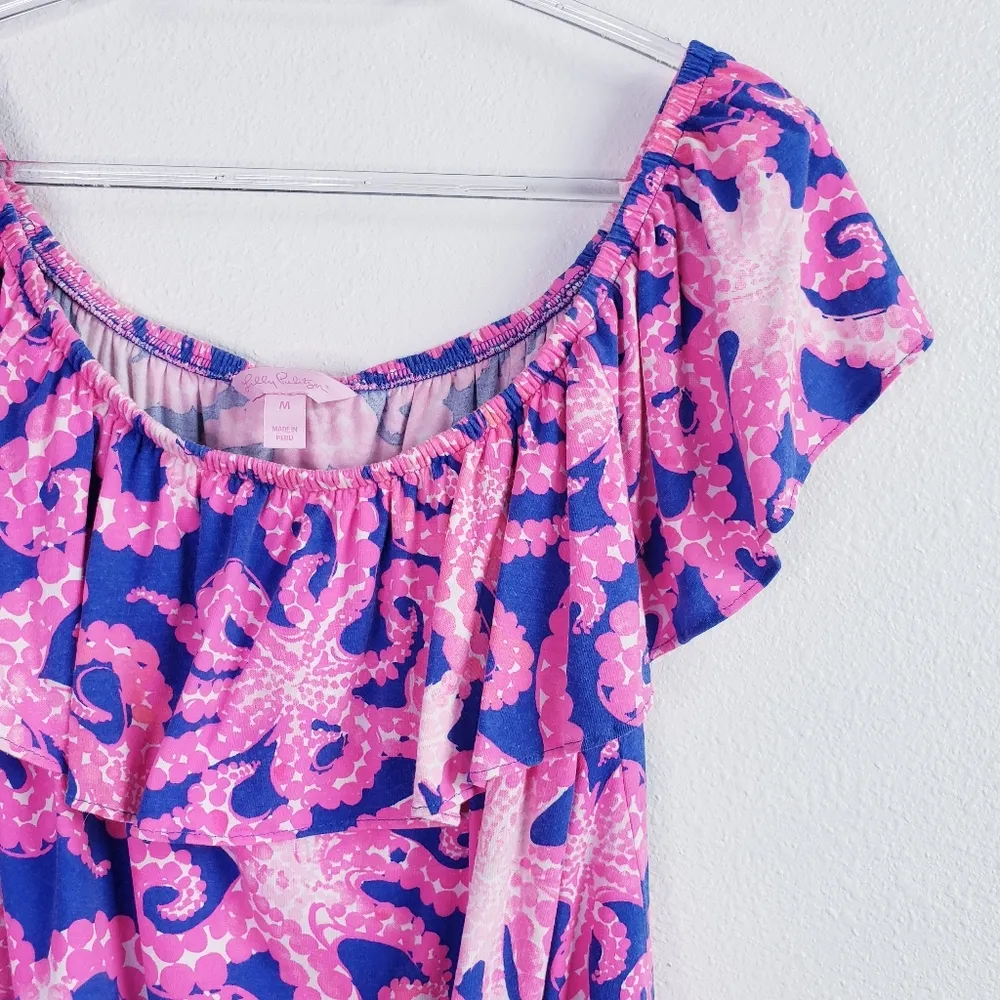 Lilly Pulitzer Ikat Off The Sholder Top In La Fortuna - Image 3