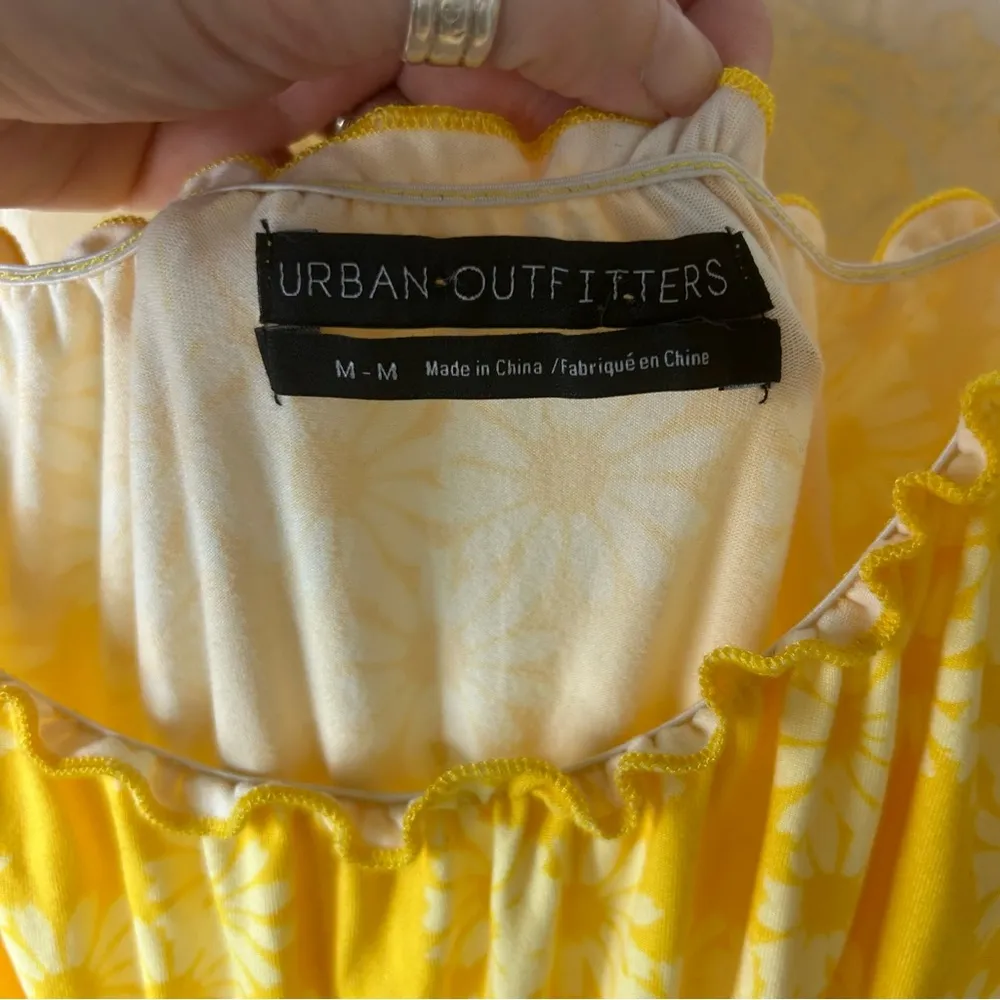 Urban Outfitters | Lizzy Floral Smocked Mini Dress In Yellow Multi Size M - Image 5