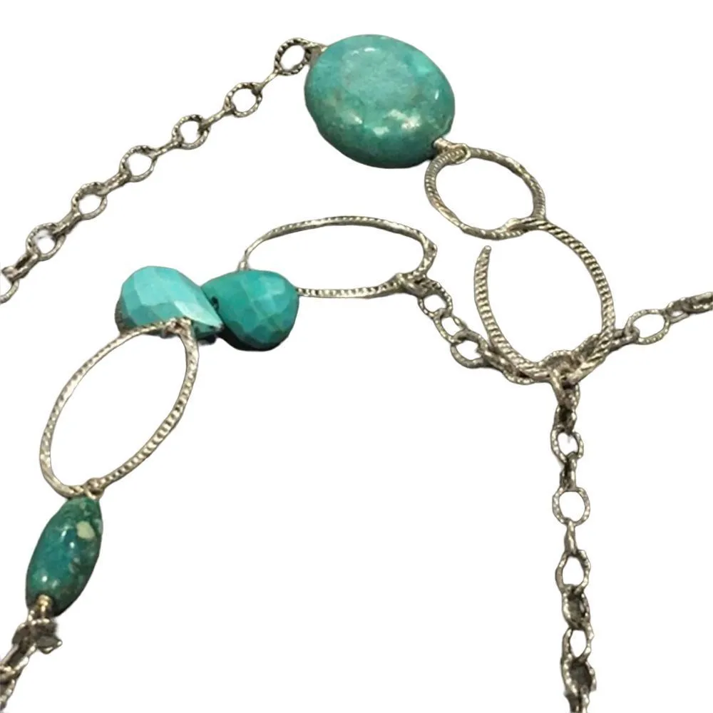 BARSE Sterling Turquoise Howlite Necklace 34” - Image 6