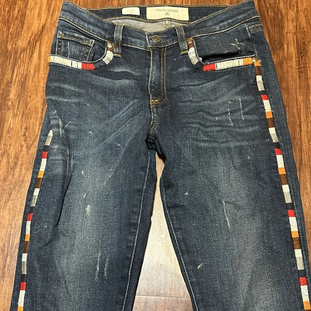 Miss Me Vintage Flare Stretch Mid Rise Flare Jeans - Image 3