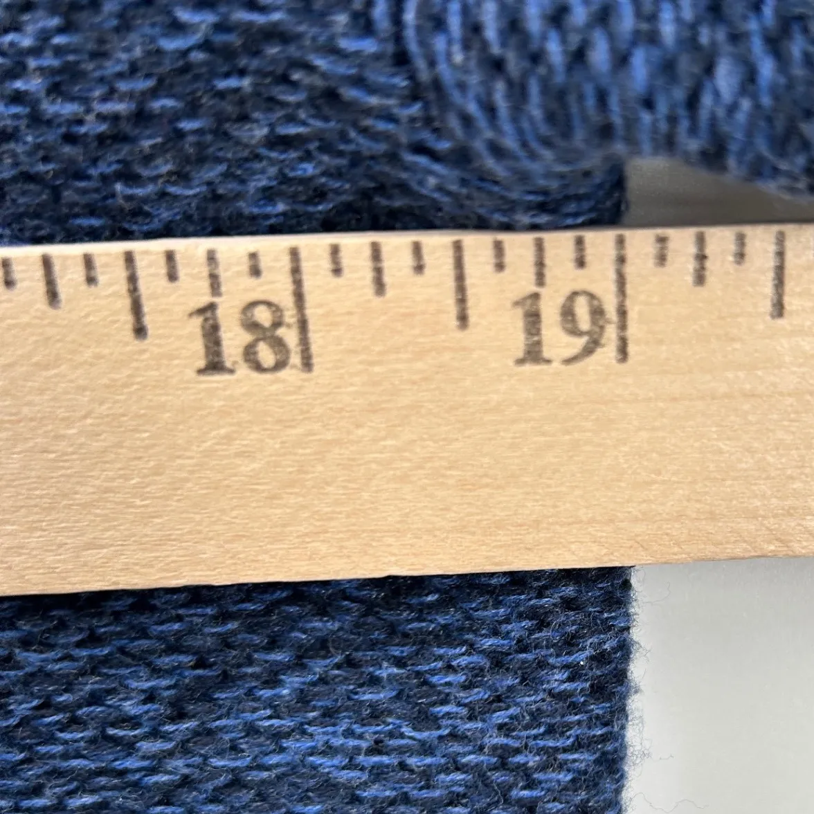 J.McLaughlin Blue Knit Fringe Tweed Long Cardigan Sweater Jacket Womens Sz Large - Image 5