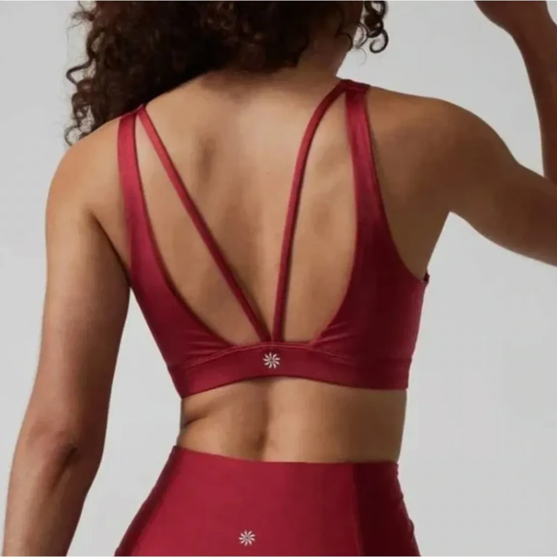 Athleta Exhale Shine Bra in Red - Image 2