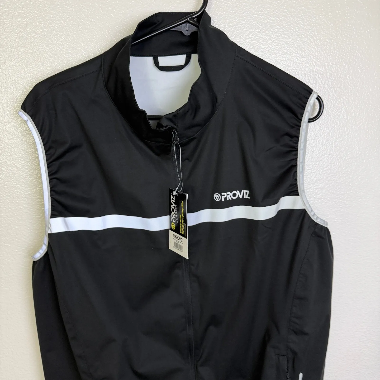 Proviz Classic Cycling Gilet Mens XL Black Full Zip Outdoors Bike Reflective NWT - Image 3