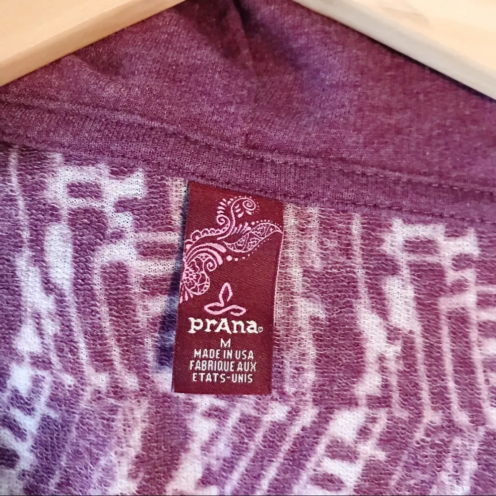 Graceful Wrap Organic lightweight Tribal purple burnout Hoodie jacket Top - Image 7