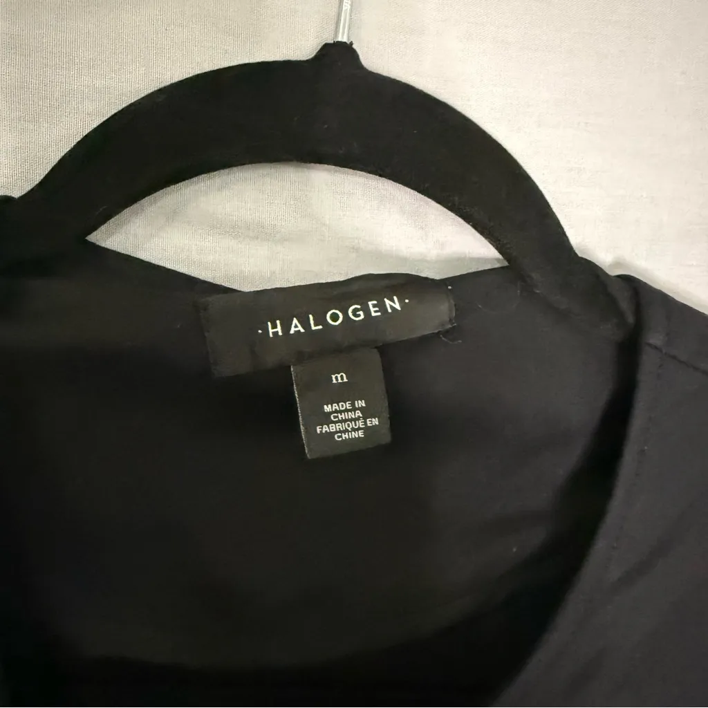 Halogen ‎ Women Black Ruffle Coat  Size Medium WhimsiGoth  Goth Lightweight - Image 4