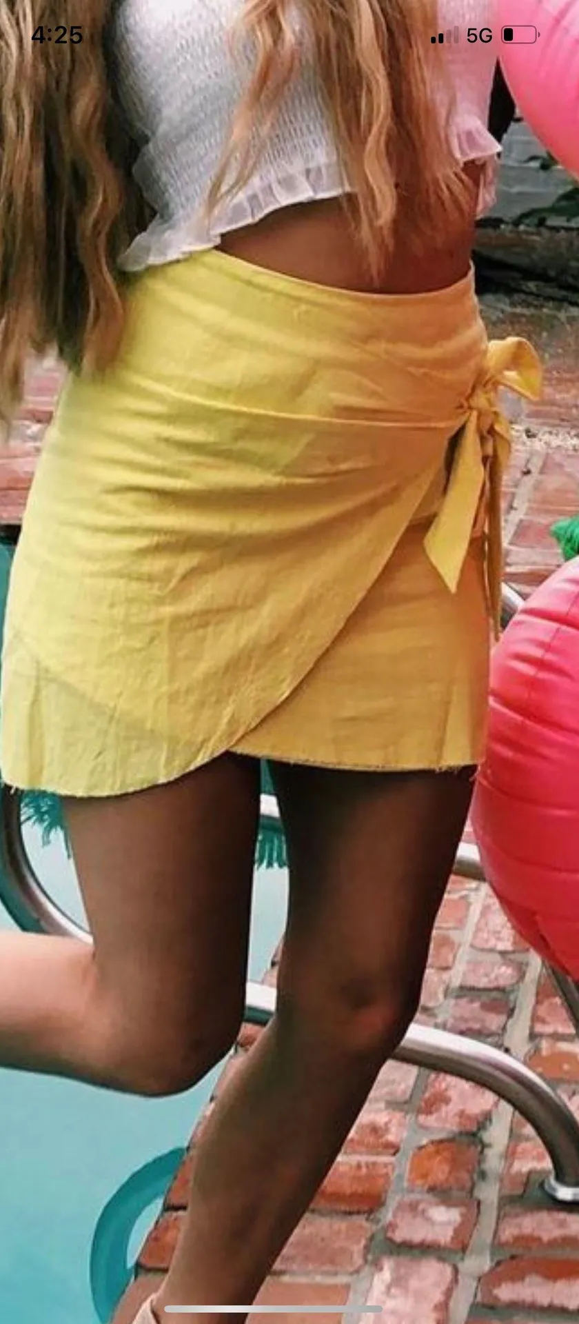 Yellow Mini Skirt - Image 2