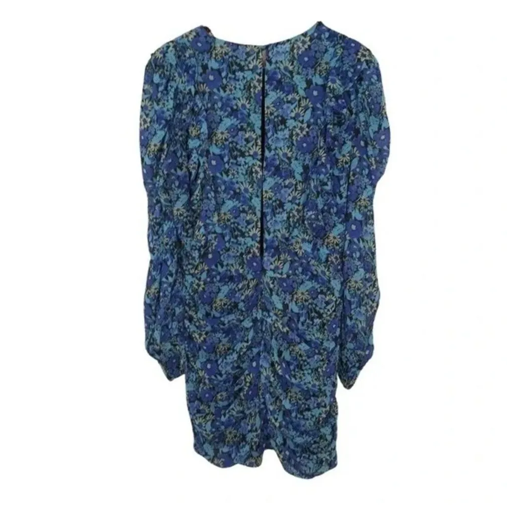 ✨ Zara Draped Blue Floral Mini Dress ✨ - Image 6