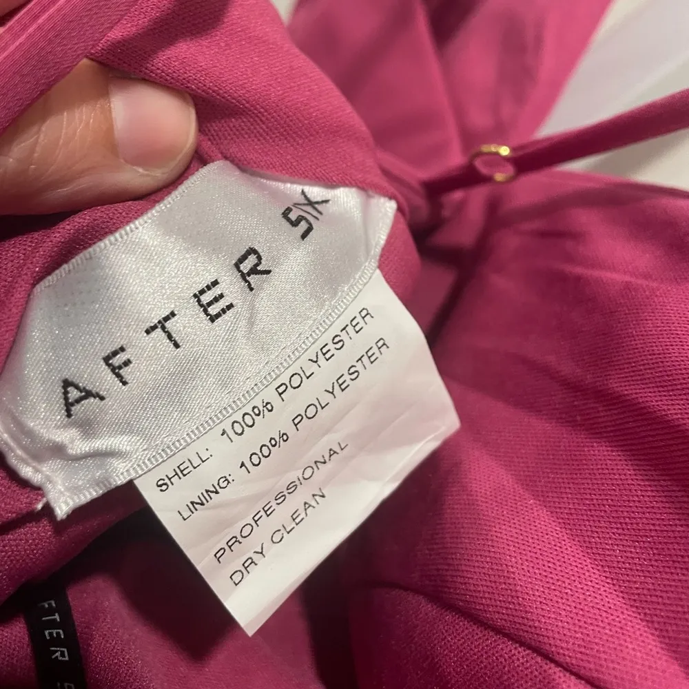 After Six Faux Wrap Criss Cross Back Maxi Dress Size 12‎ Pink - Image 6