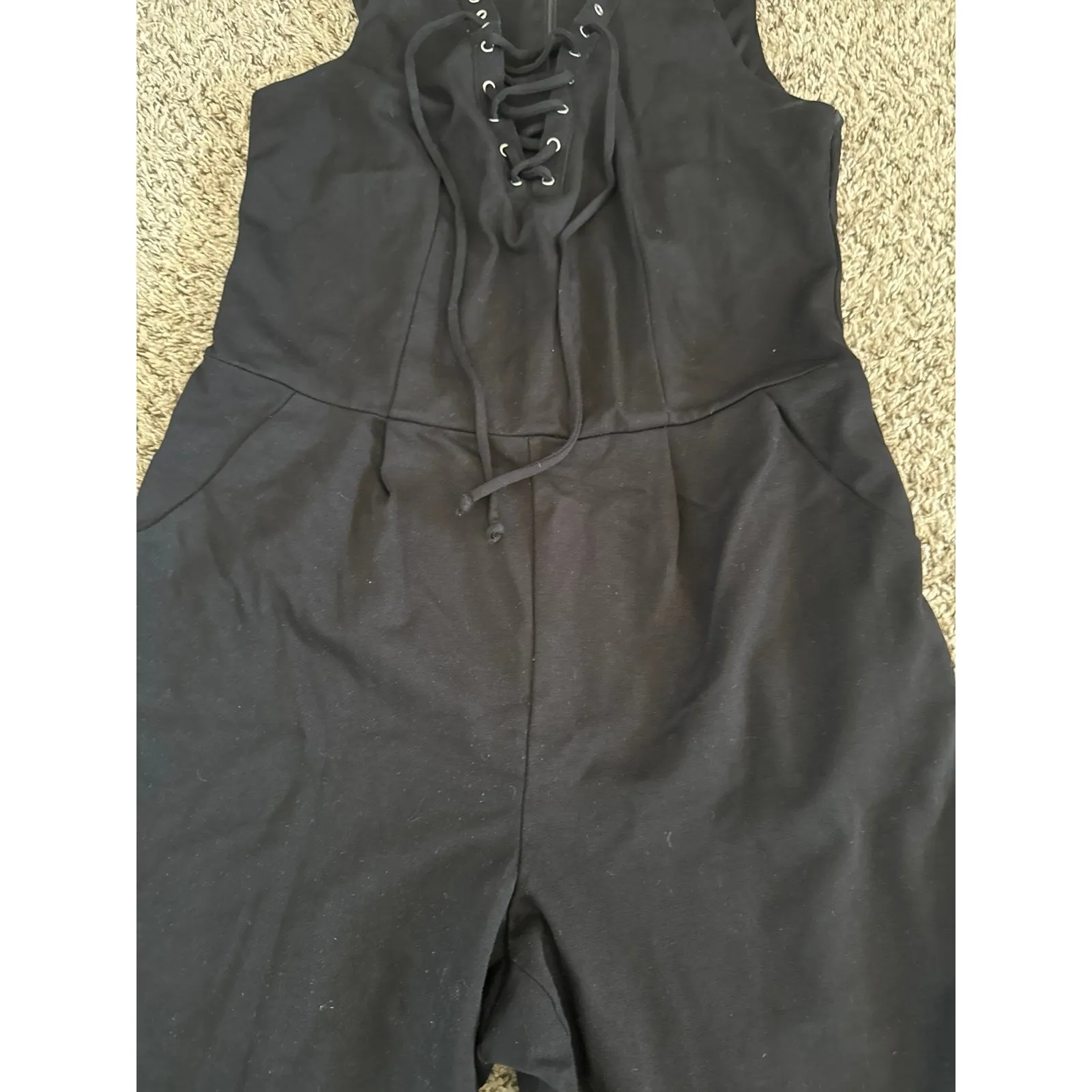 A.Byer Women's Black Sleeveless Pants Jumpsuit Size 11 - Image 5