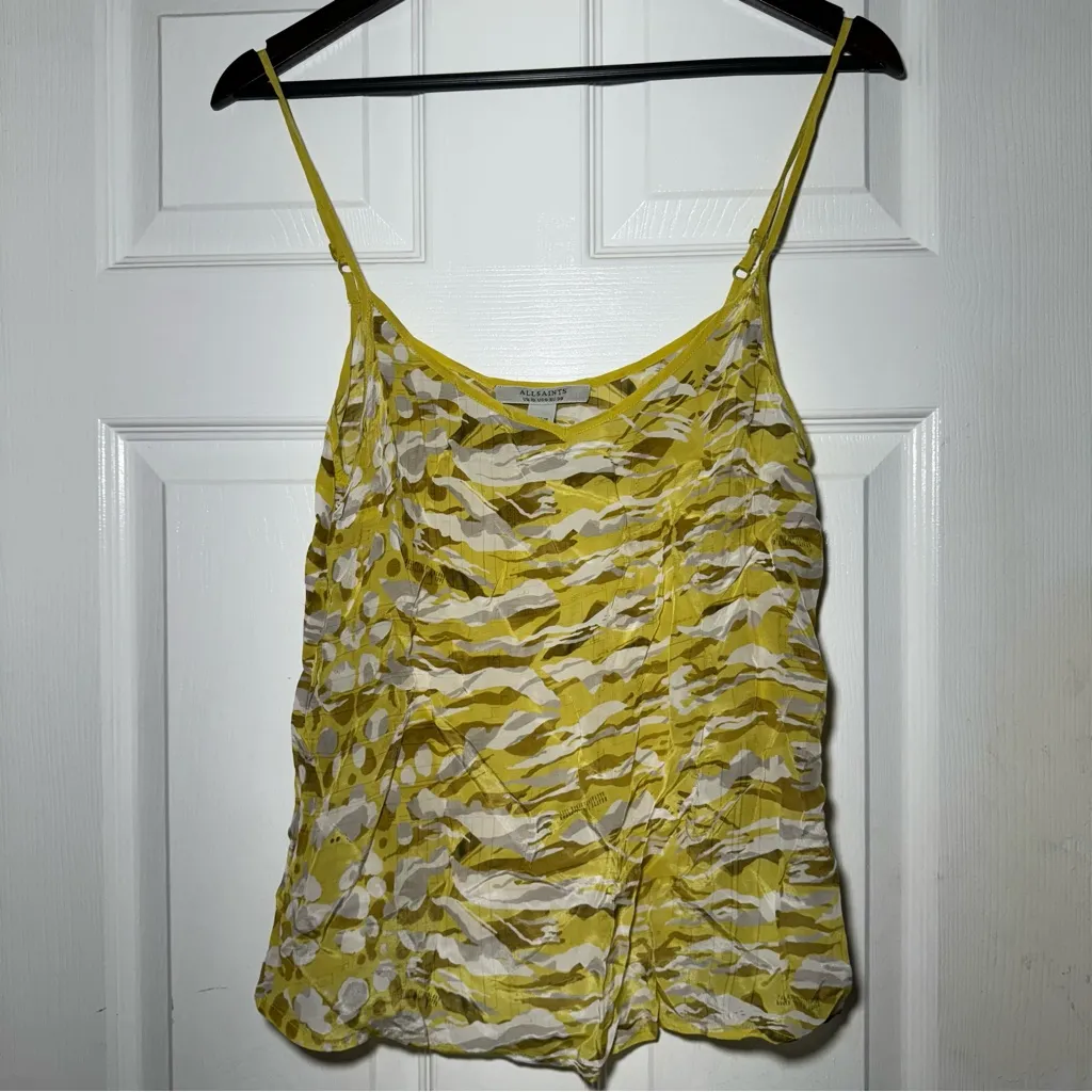 All Saints • Tami Oniyuri Tank • Yellow Top • Size 6US • MSRP $135 - Image 9