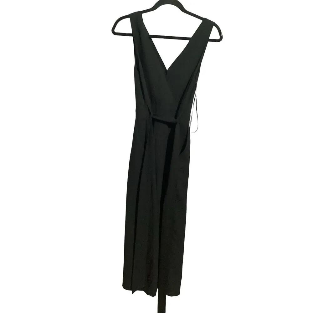Lulus Statement Of Style Black Sleeveless Wide Leg Tie Waist Jumpsuit S - Image 3