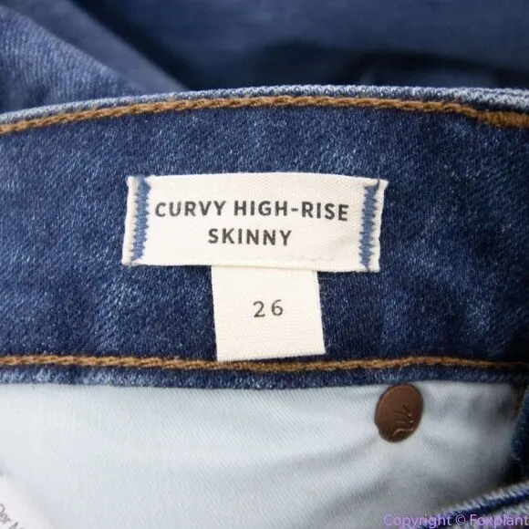 NEW Madewell Curvy‎ High-Rise Skinny Jeans in Lanette Wash, 26 - Image 15