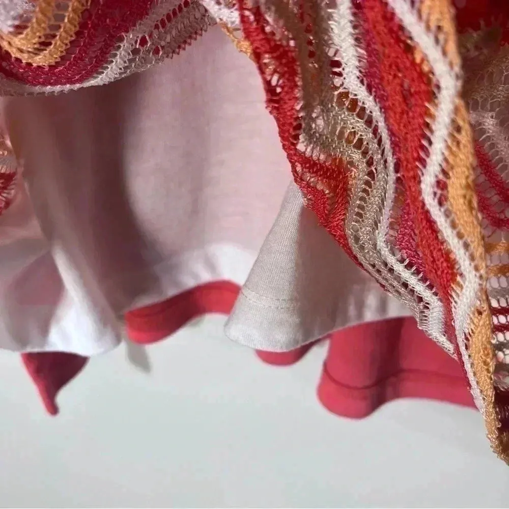 Alfred Dunner tops women's harvest fall orange chevron short sleeve knit size L - Image 5