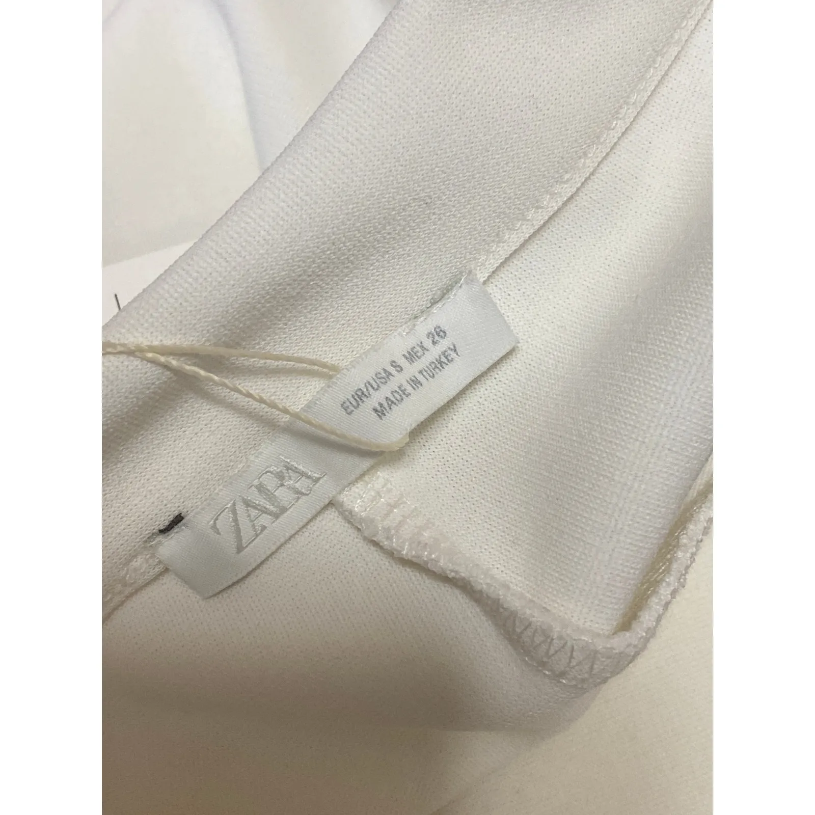 NEW Zara Women's White High Rise Flare Bootcut Bell Bottom Trousers Pants Size S - Image 4