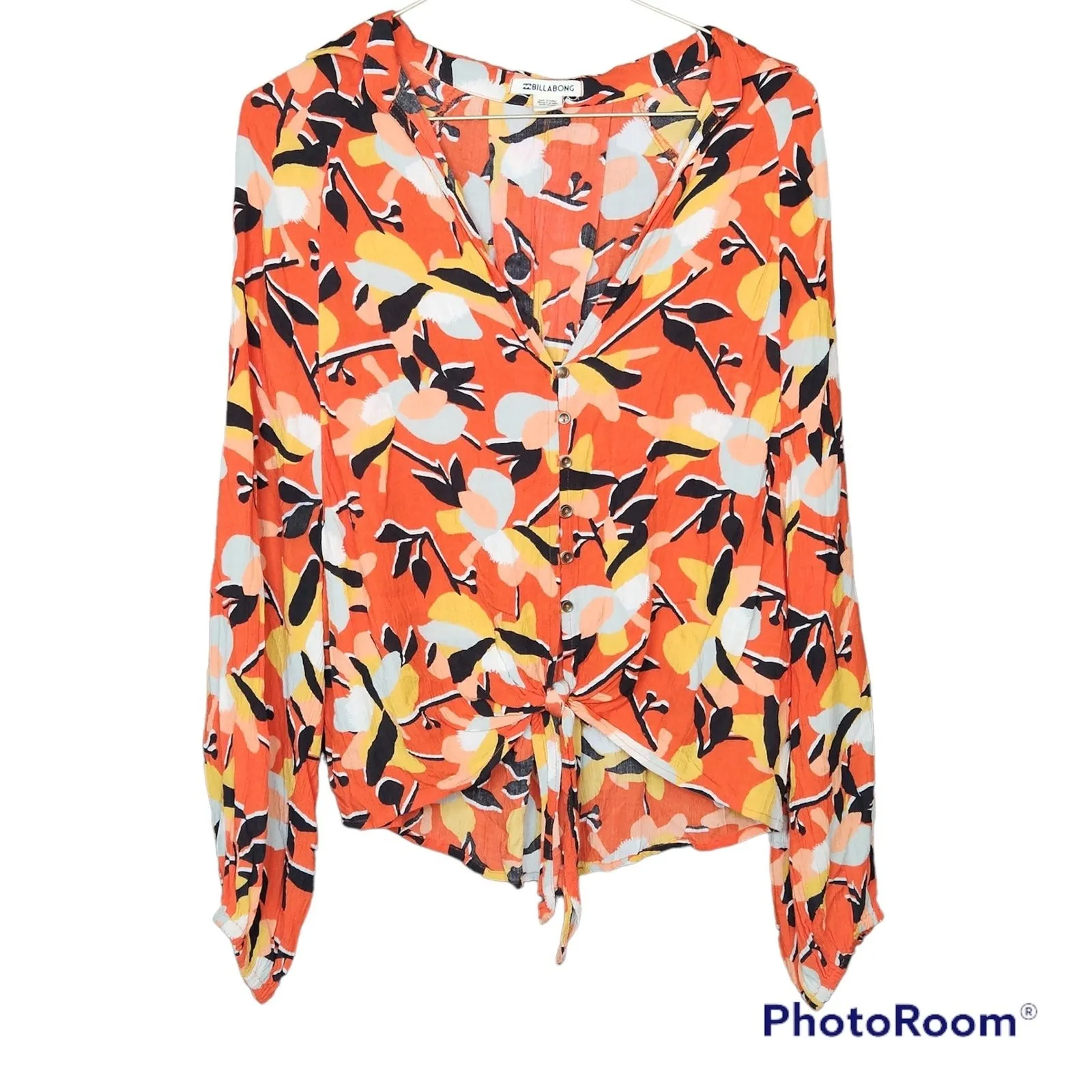 Billabong  Clear Days Woman’s Orange Lightweight Beachy Top Size Small - Image 2