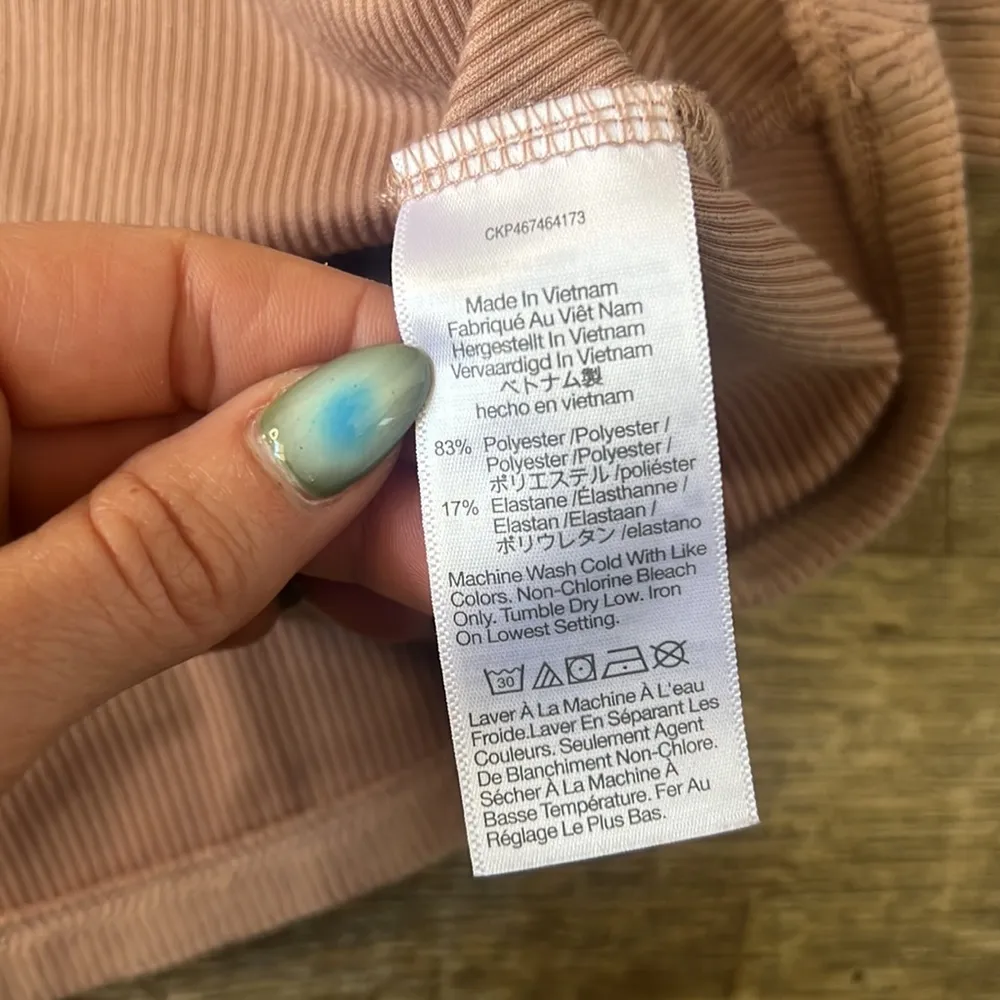 Madewell Corduroy Tie-Front Faux-Wrap Top Pink Size XL - Image 5