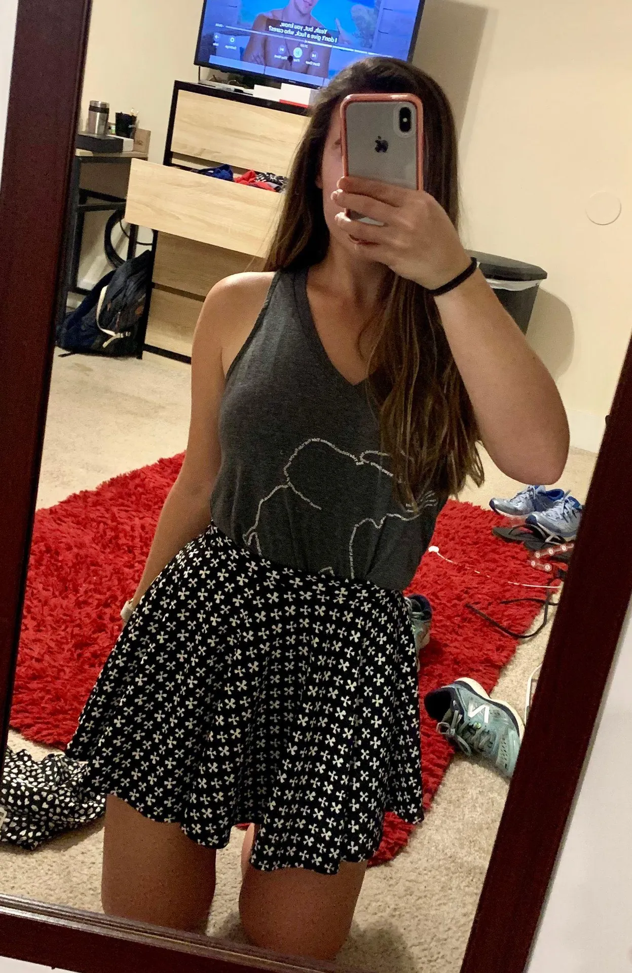 Boutique Patterned Mini Skirt Black Size XS - Image 3