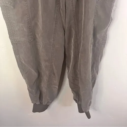 Anthropologie‎ Maeve Cicerone Cupro Cargo Pants Olive Green Size XS Comfy Casual - Image 5