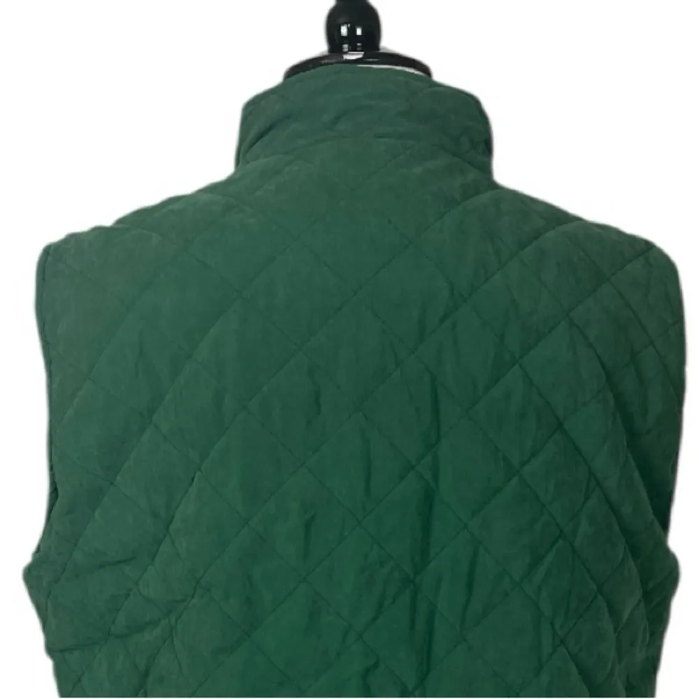 Glizy Quilted Vest Snap Front Reversible Green Red Plaid Women’s Size 2XL - Image 7