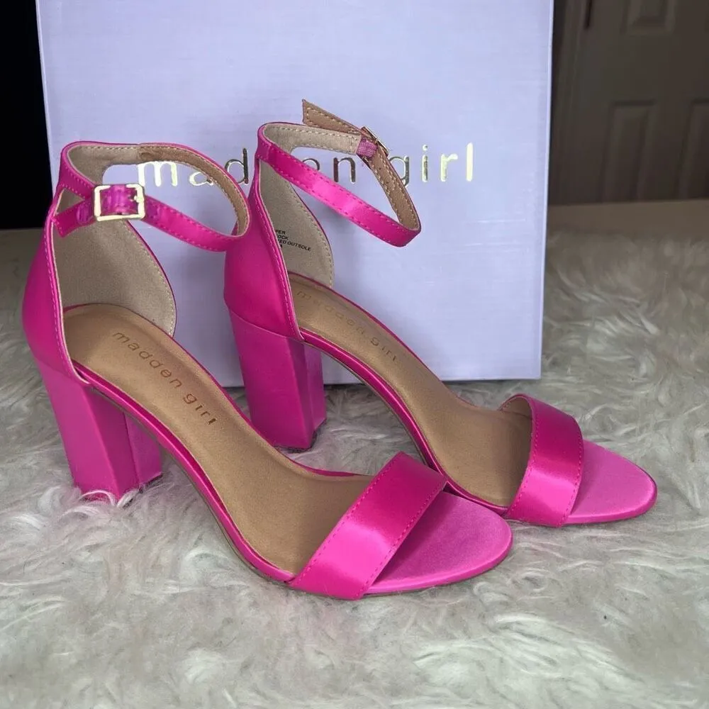 Madden Girl pink satin holidays party shoes size 6 - Image 2