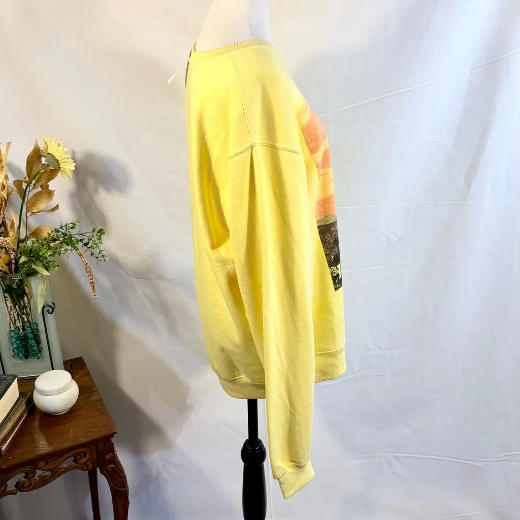 NWT National Park Foundation Joshua Tree Graphic Sweatshirt Large💚 Yellow - Image 3