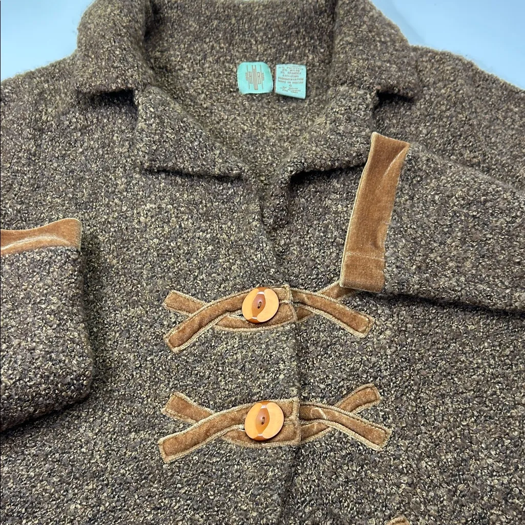 HWR Anthropologie Brown Textured sweater jacket - Image 11