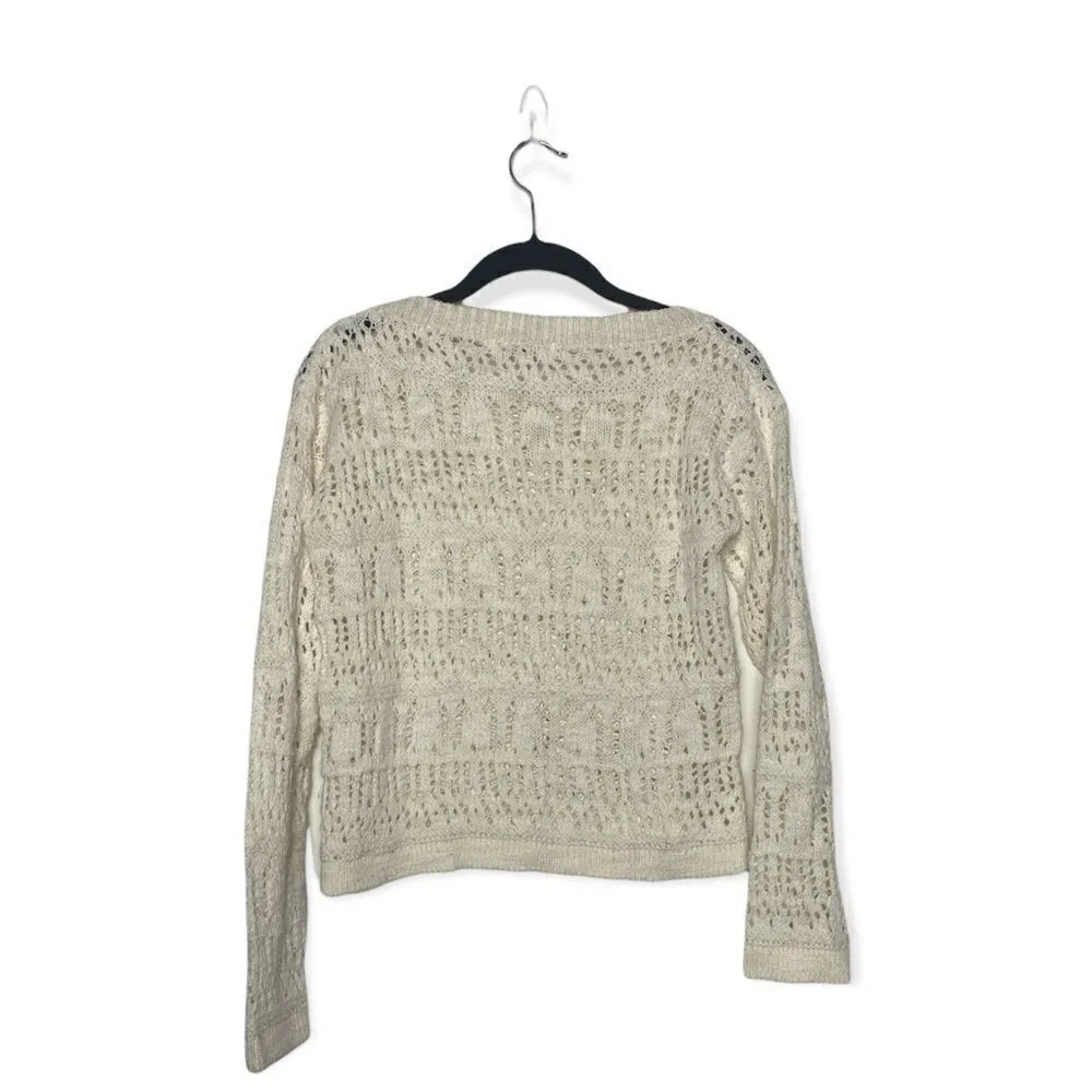 Glamorous SZ XS open knit cream sweater - Image 2