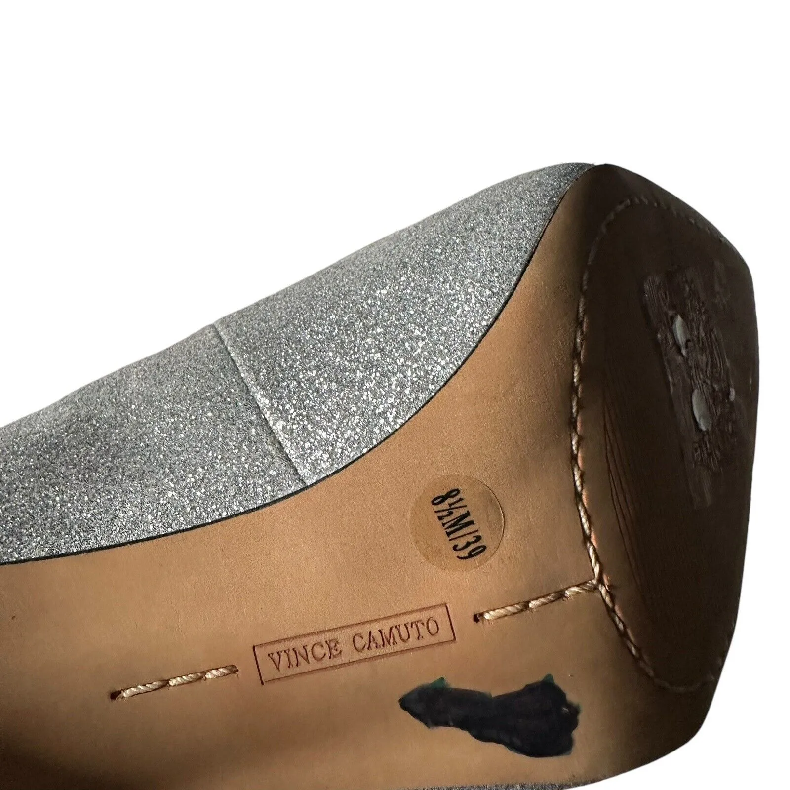 Vince Camuto Pointed Toe Silver‎ Glitter High Heel Shoes Ankia Women's Size 8.5 - Image 14