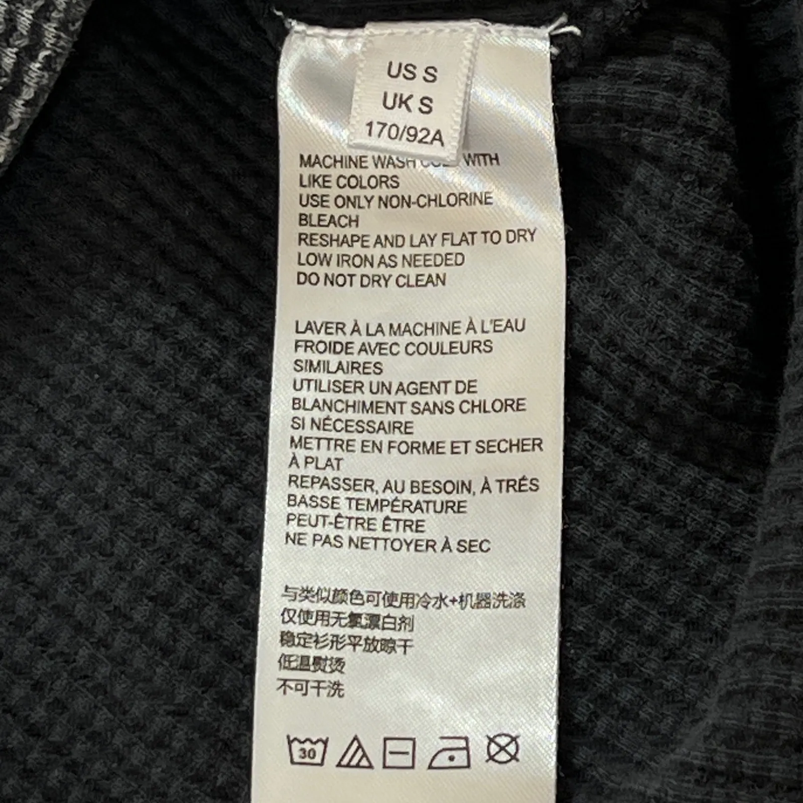 Pilcro Anthropologie Charcoal Waffle Knit V Neck Long Sleeve Top Size S - Image 12