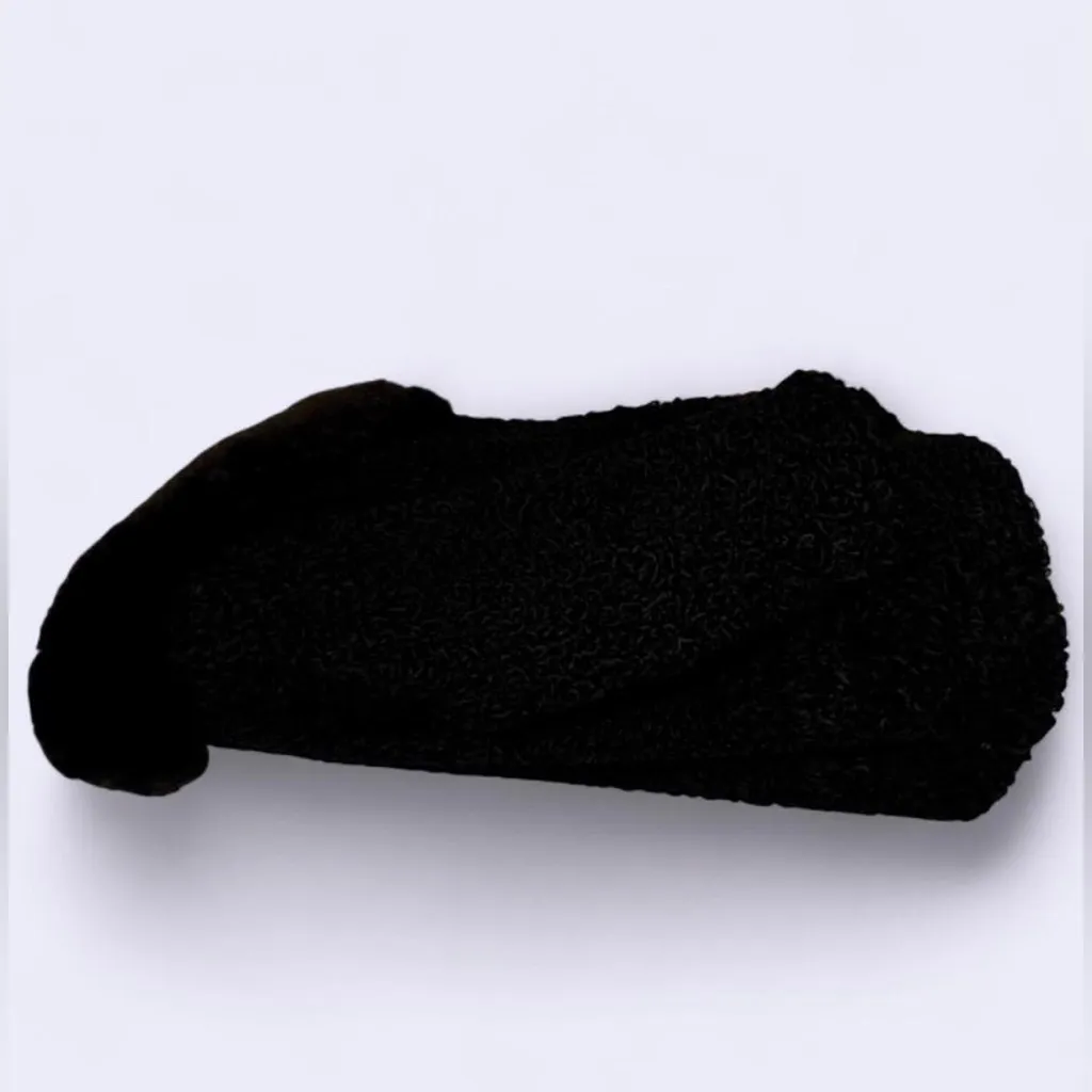 Vintage Mink Fur Collar Persian Lamb Coat Black Size M - Image 5