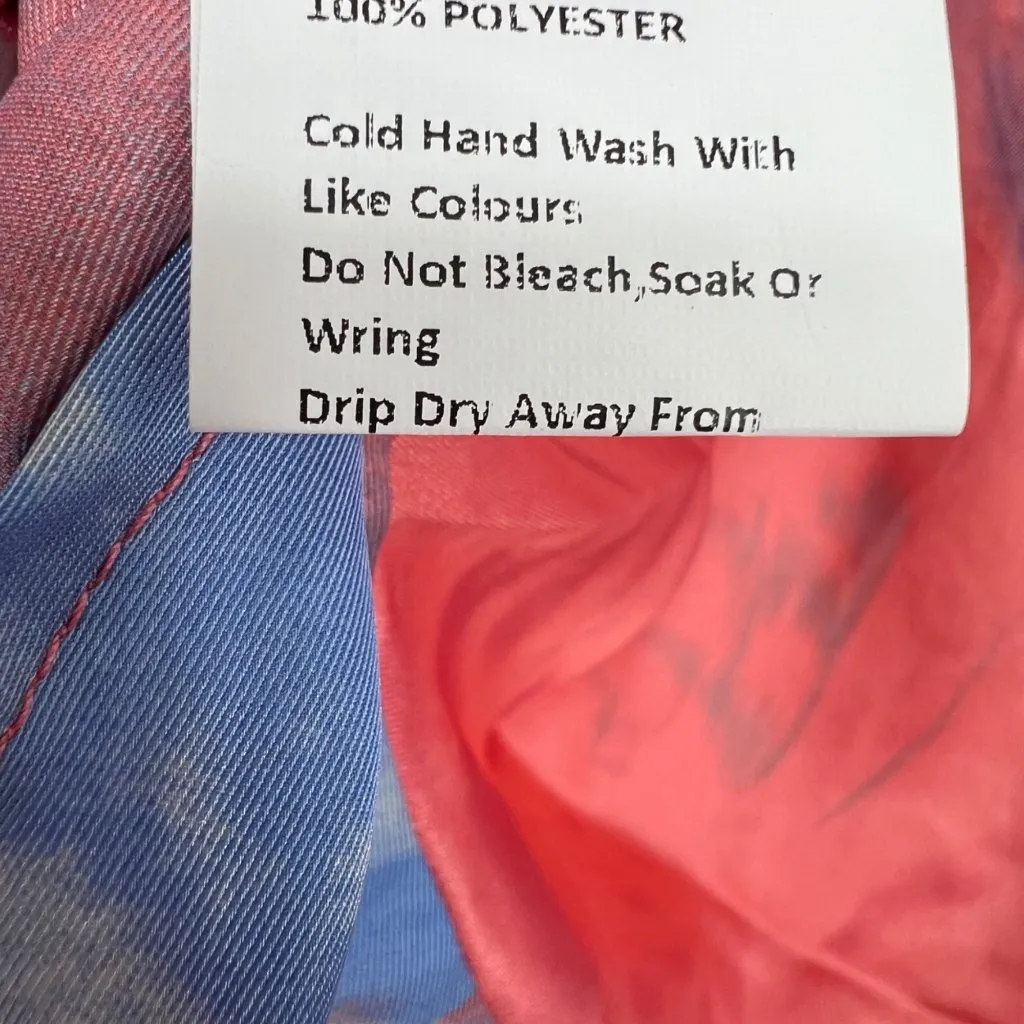 Sage + Paige Serenity Wrap Dress Short Sleeve Mini Coral Multicolor Size XS NWT Pink - Image 12